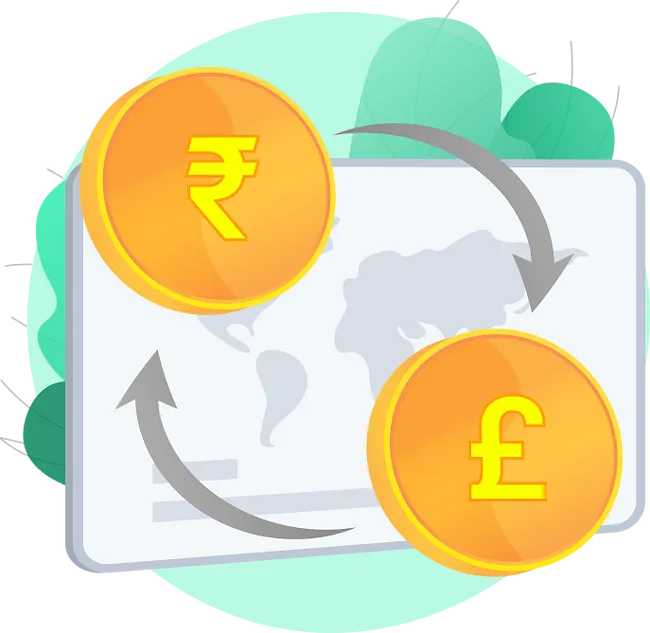Money transfer illustration